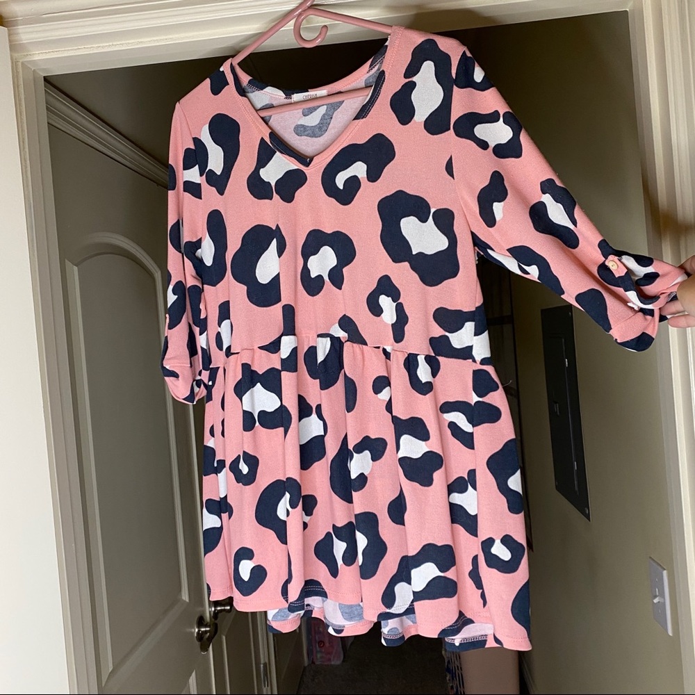 Leopard Babydoll Top